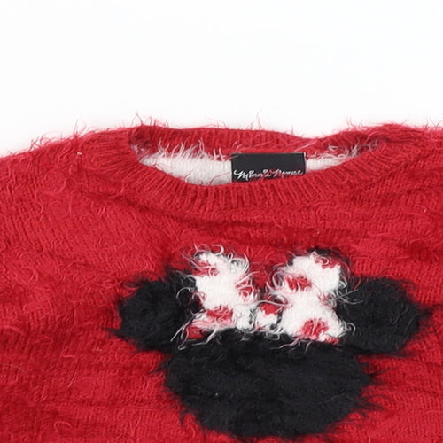 Disney Baby Red Polka Dot  Pullover Jumper Size 18-24 Months  - Minnie Mouse