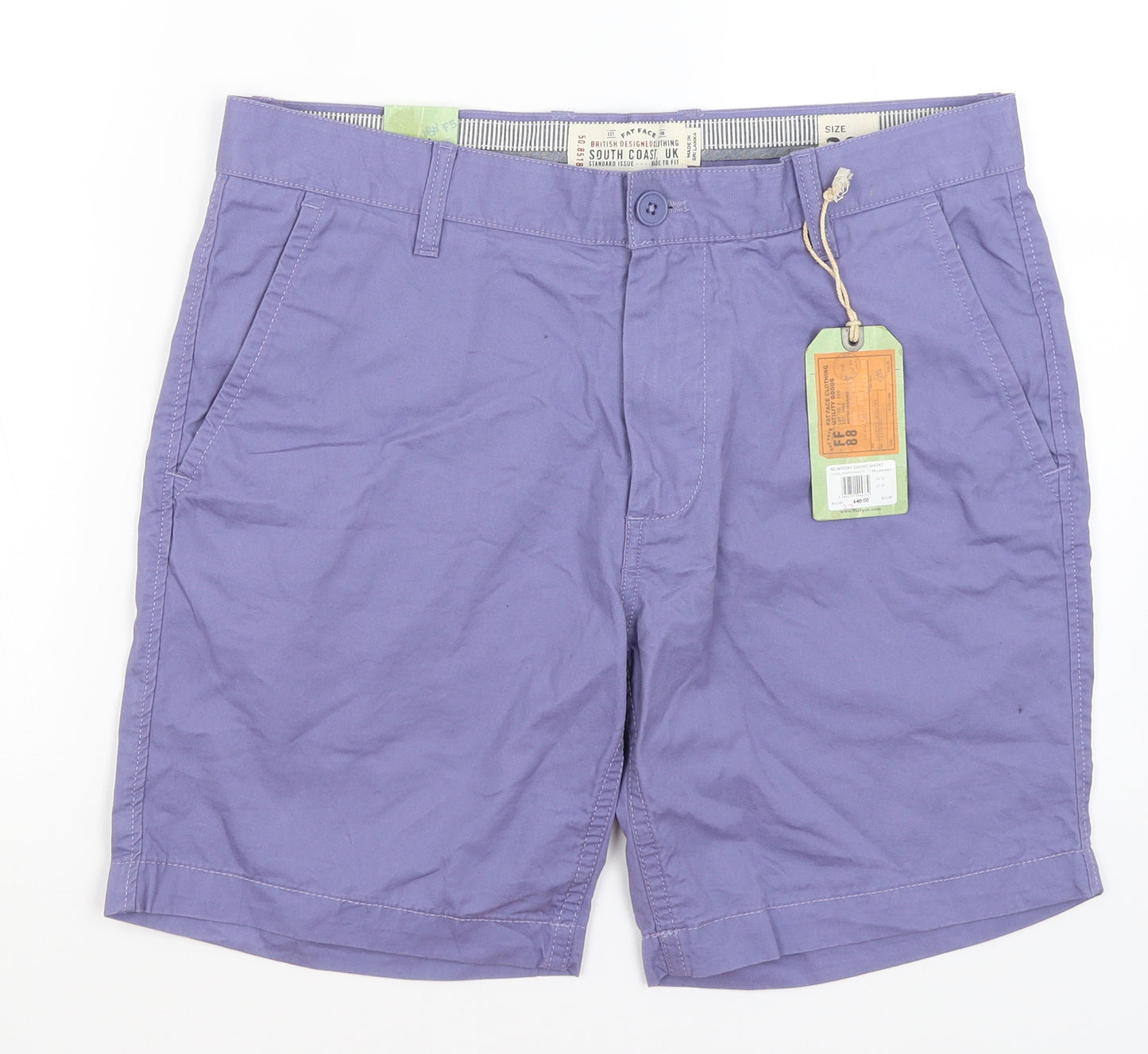 Fat Face Mens Purple   Chino Shorts Size 32 in