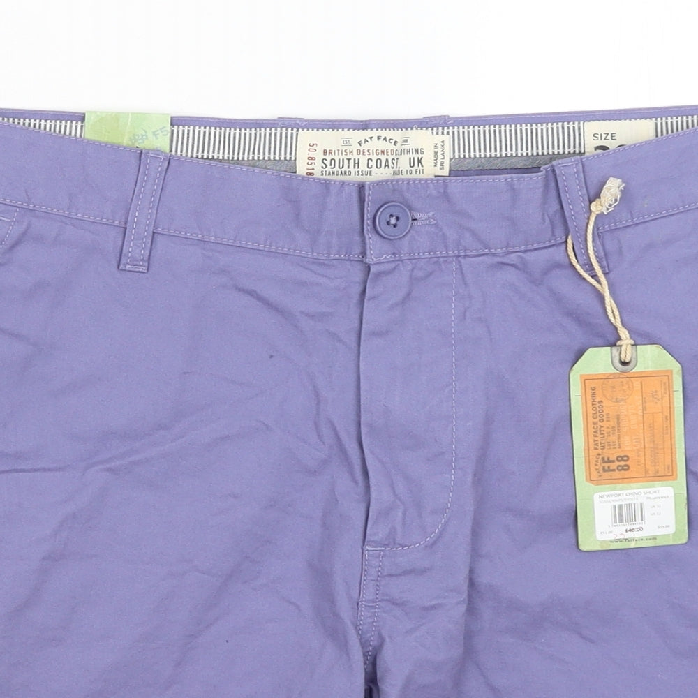 Fat Face Mens Purple   Chino Shorts Size 32 in