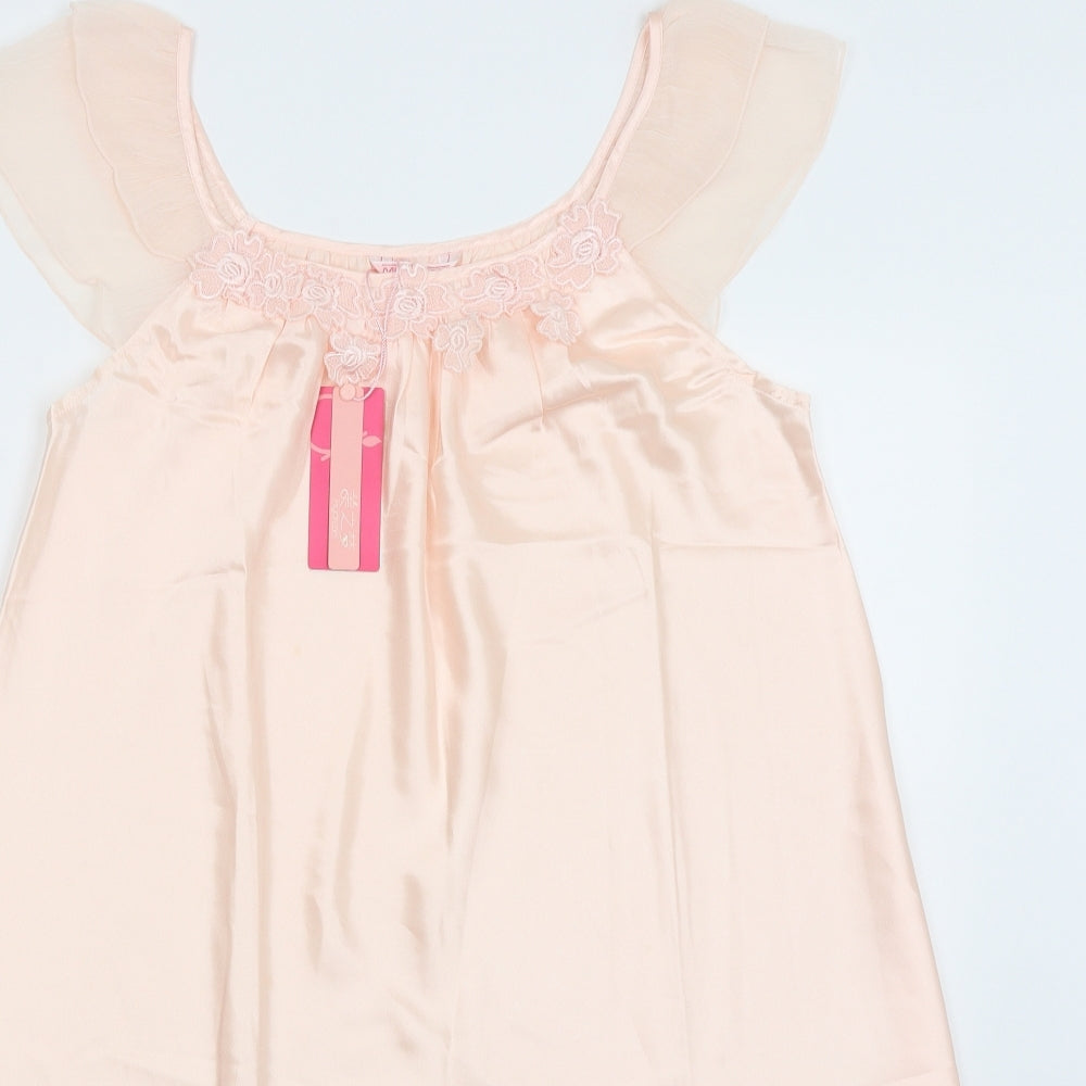 My Dream Womens Pink Solid  Top Nightshirt Size M