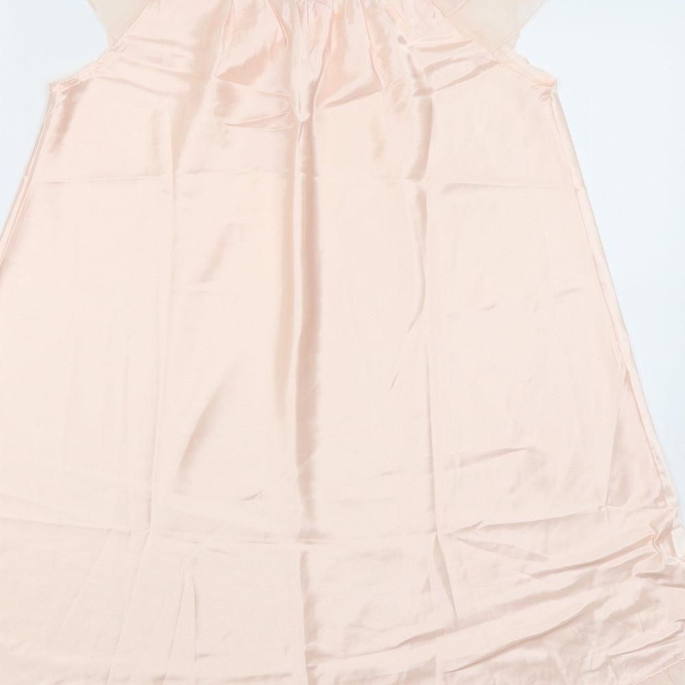 My Dream Womens Pink Solid  Top Nightshirt Size M