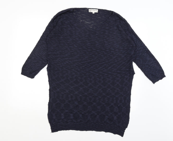 Voulez Vous Womens Blue Pullover Jumper Size M