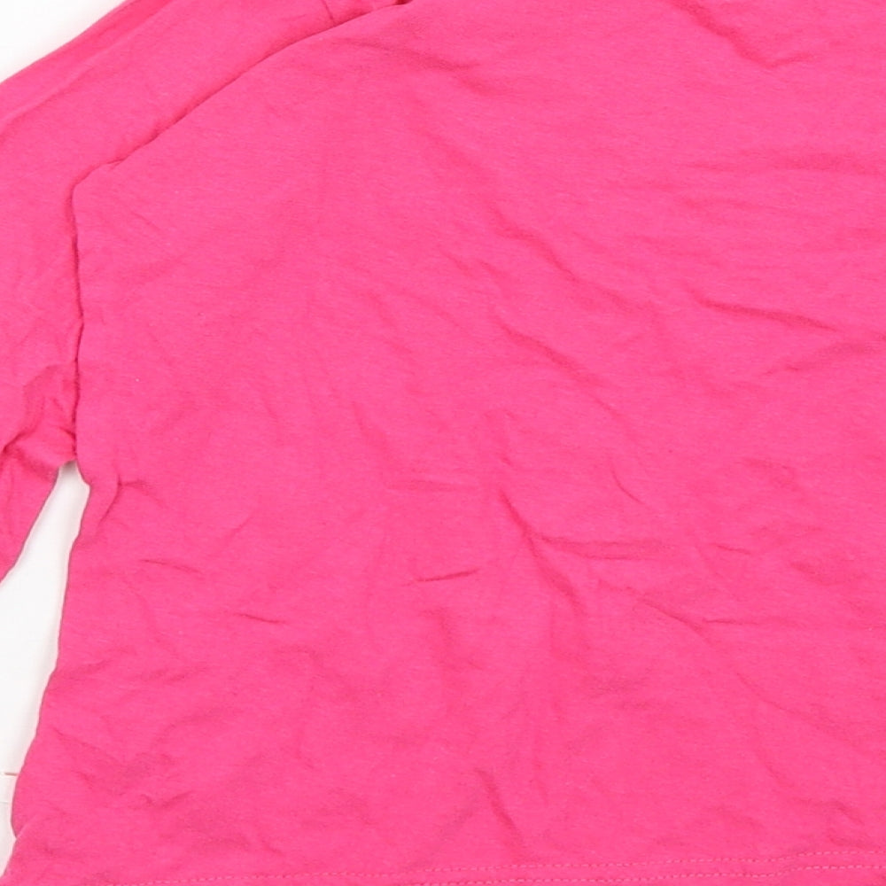 Calvi Girls Pink   Basic T-Shirt Size 7 Years  - Zebra