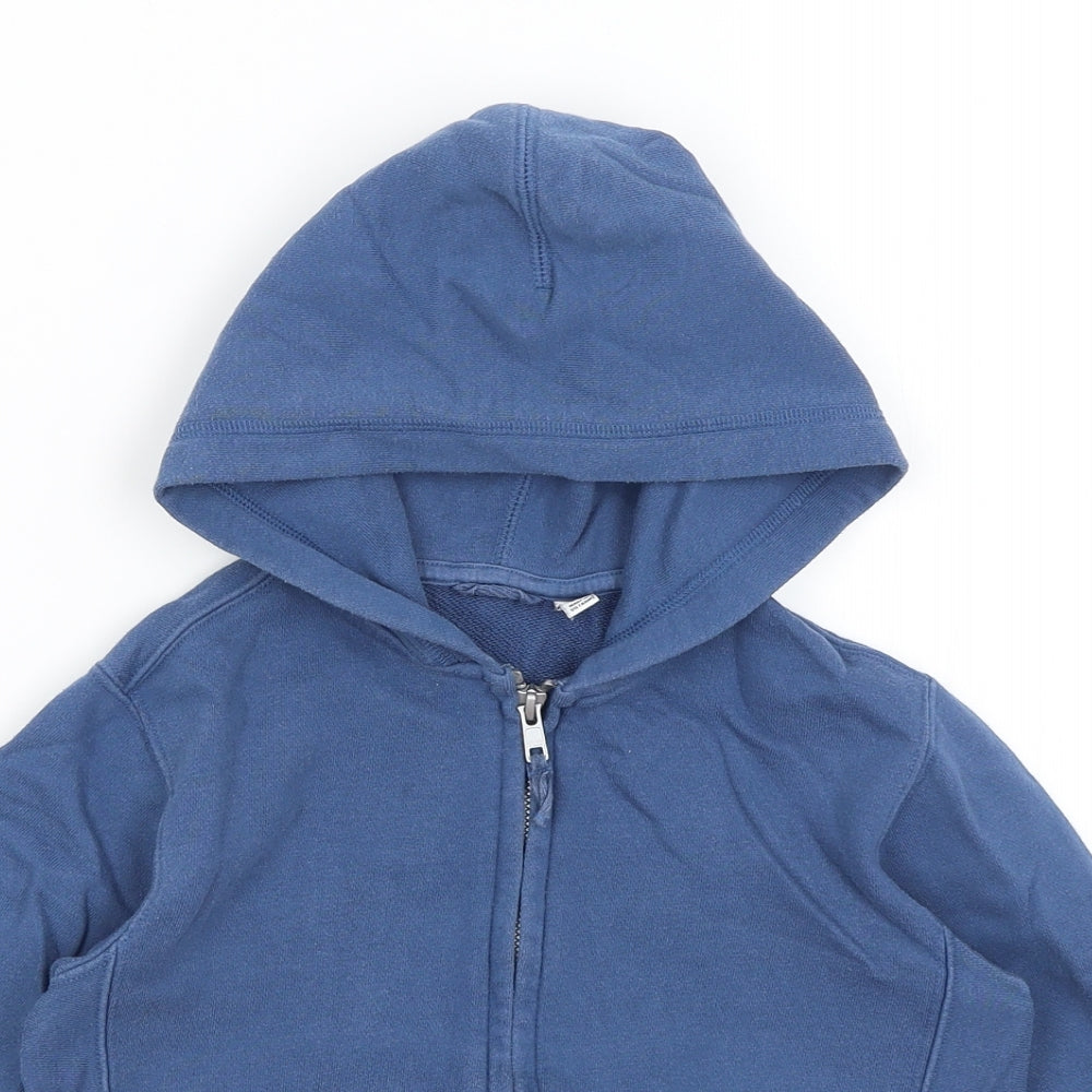Uni Qlo Boys Blue   Full Zip Hoodie Size 4-5 Years