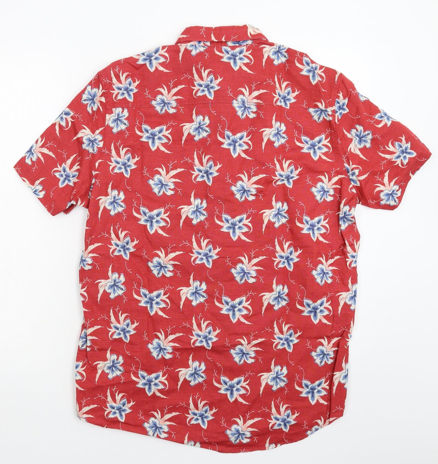 NEXT Mens Red Floral   Button-Up Size M
