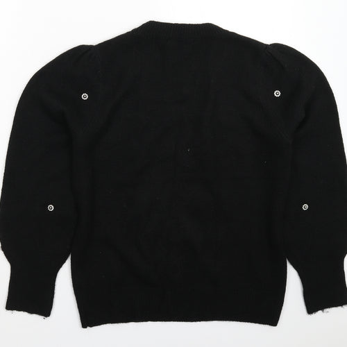 George Womens Black  Knit Pullover Jumper Size M
