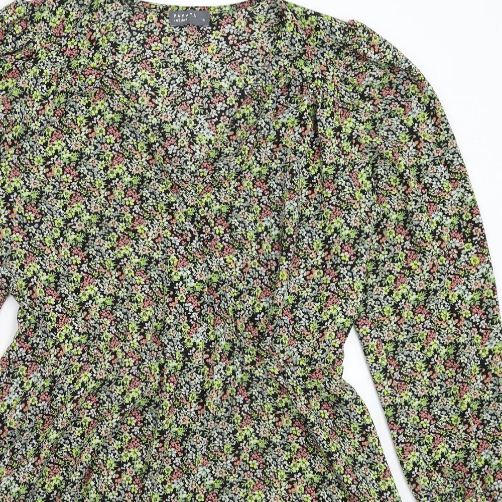 Papaya Womens Multicoloured Floral  Mini  Size 14