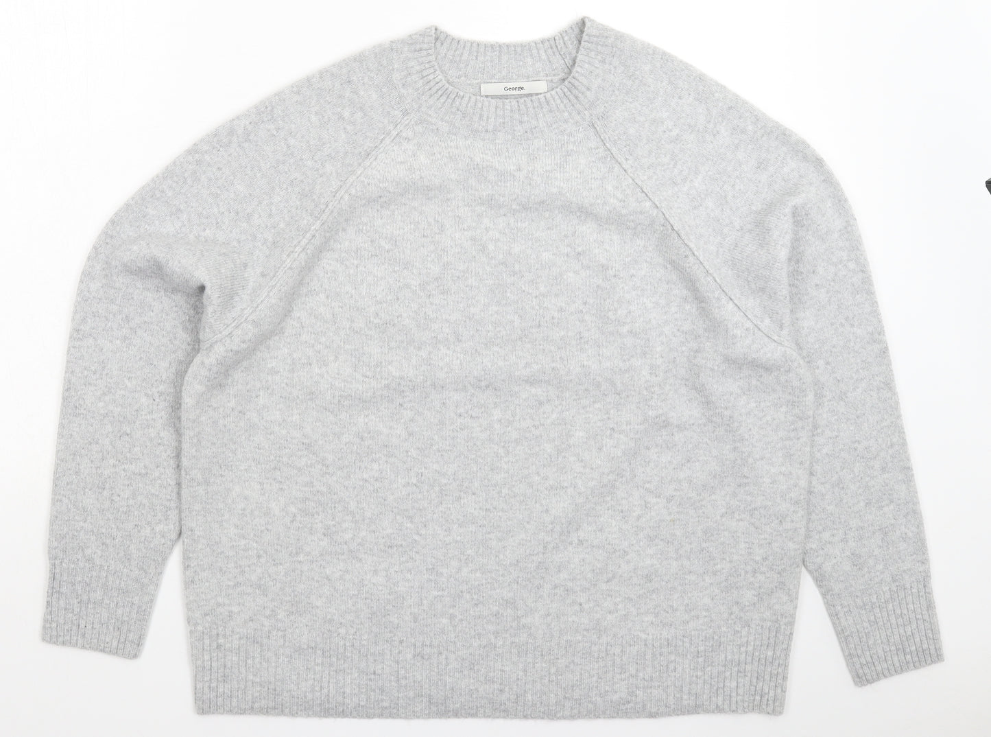 George Womens Grey  Knit Pullover Jumper Size L