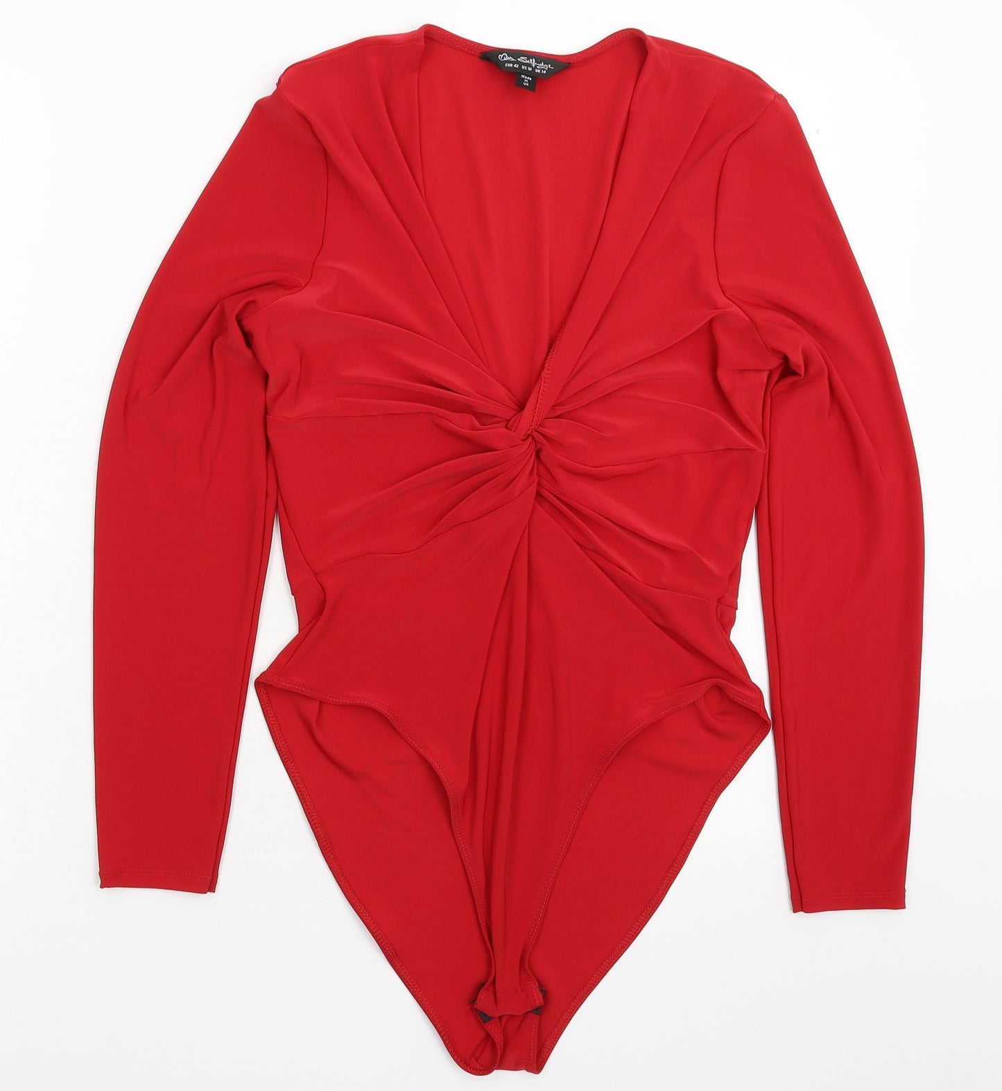 Miss Selfridge Womens Red   Bodysuit One-Piece Size 14