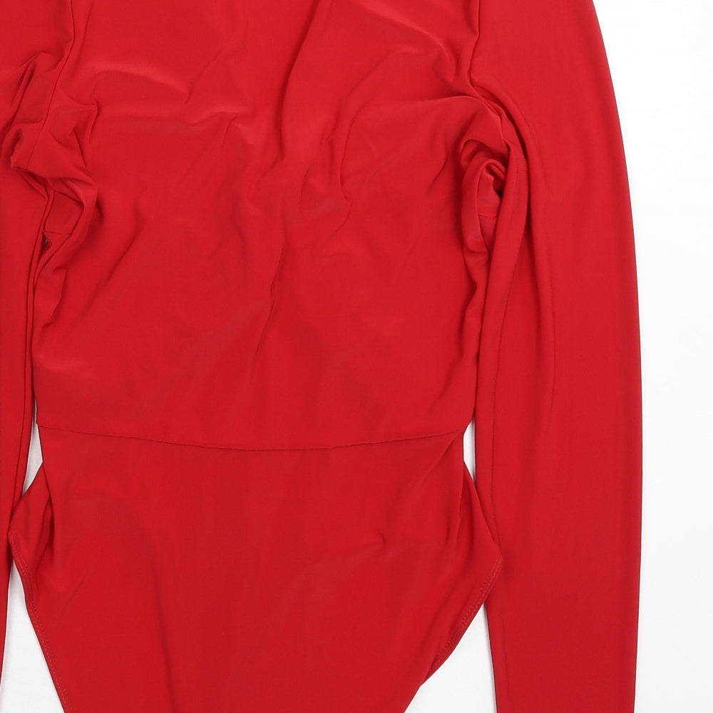 Miss Selfridge Womens Red   Bodysuit One-Piece Size 14