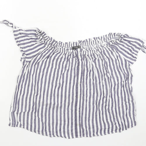 Primark Womens Multicoloured Striped  Basic T-Shirt Size 12