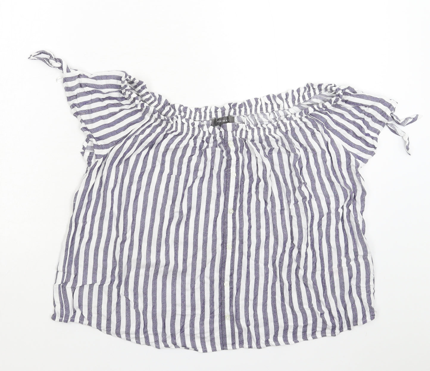 Primark Womens Multicoloured Striped  Basic T-Shirt Size 12
