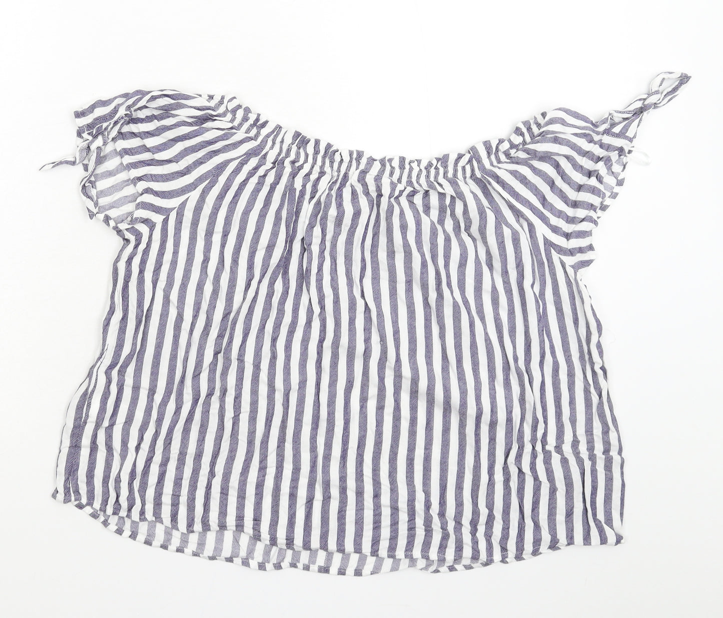 Primark Womens Multicoloured Striped  Basic T-Shirt Size 12