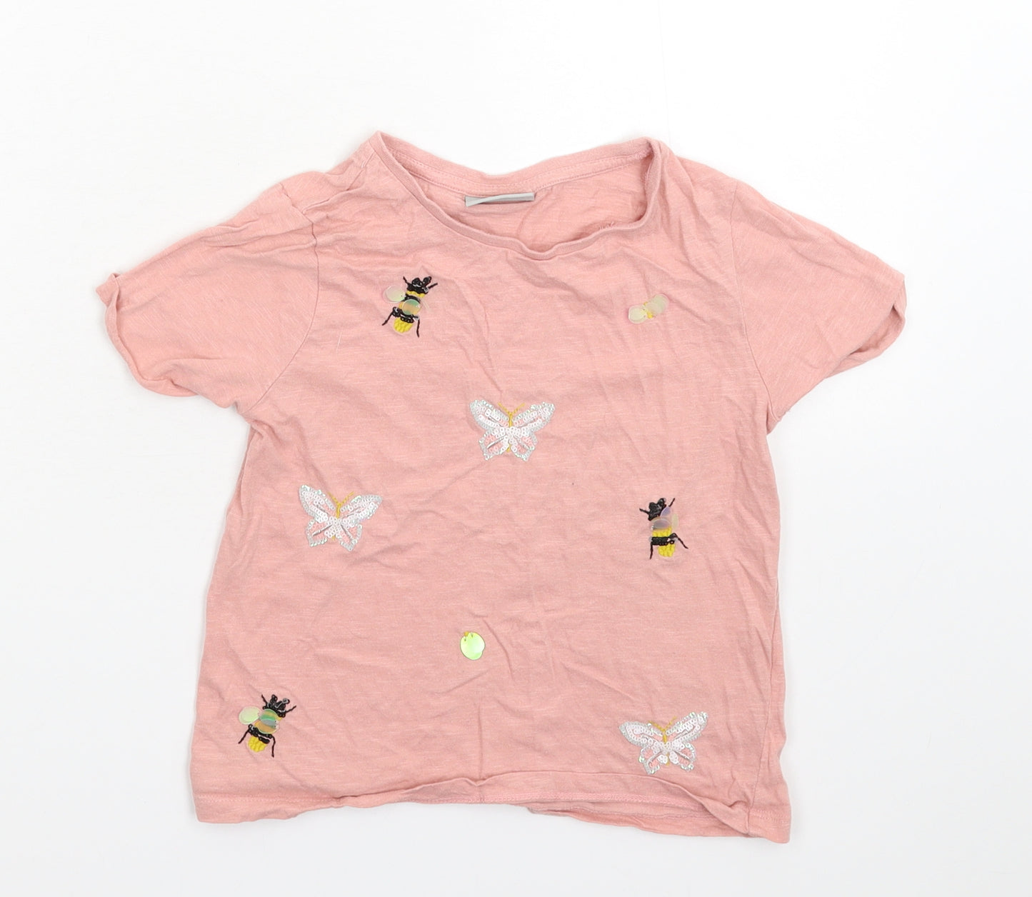 Matalan Girls Pink   Basic T-Shirt Size 6 Years