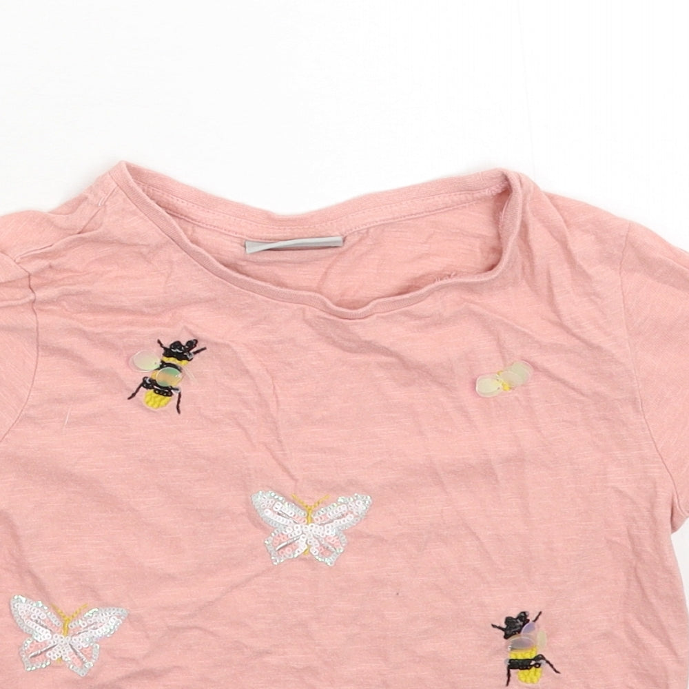 Matalan Girls Pink   Basic T-Shirt Size 6 Years