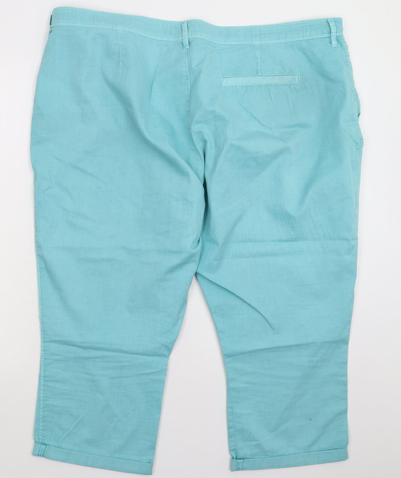 F&F Womens Green   Cropped Trousers Size 22 L20 in