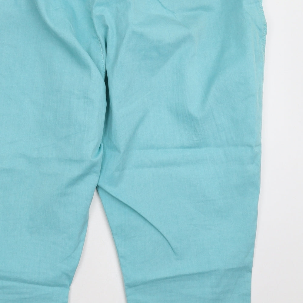 F&F Womens Green   Cropped Trousers Size 22 L20 in