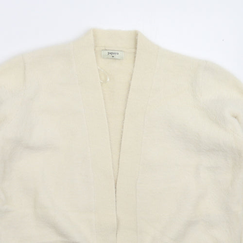 Papaya Womens Beige  Knit Cardigan Jumper Size M