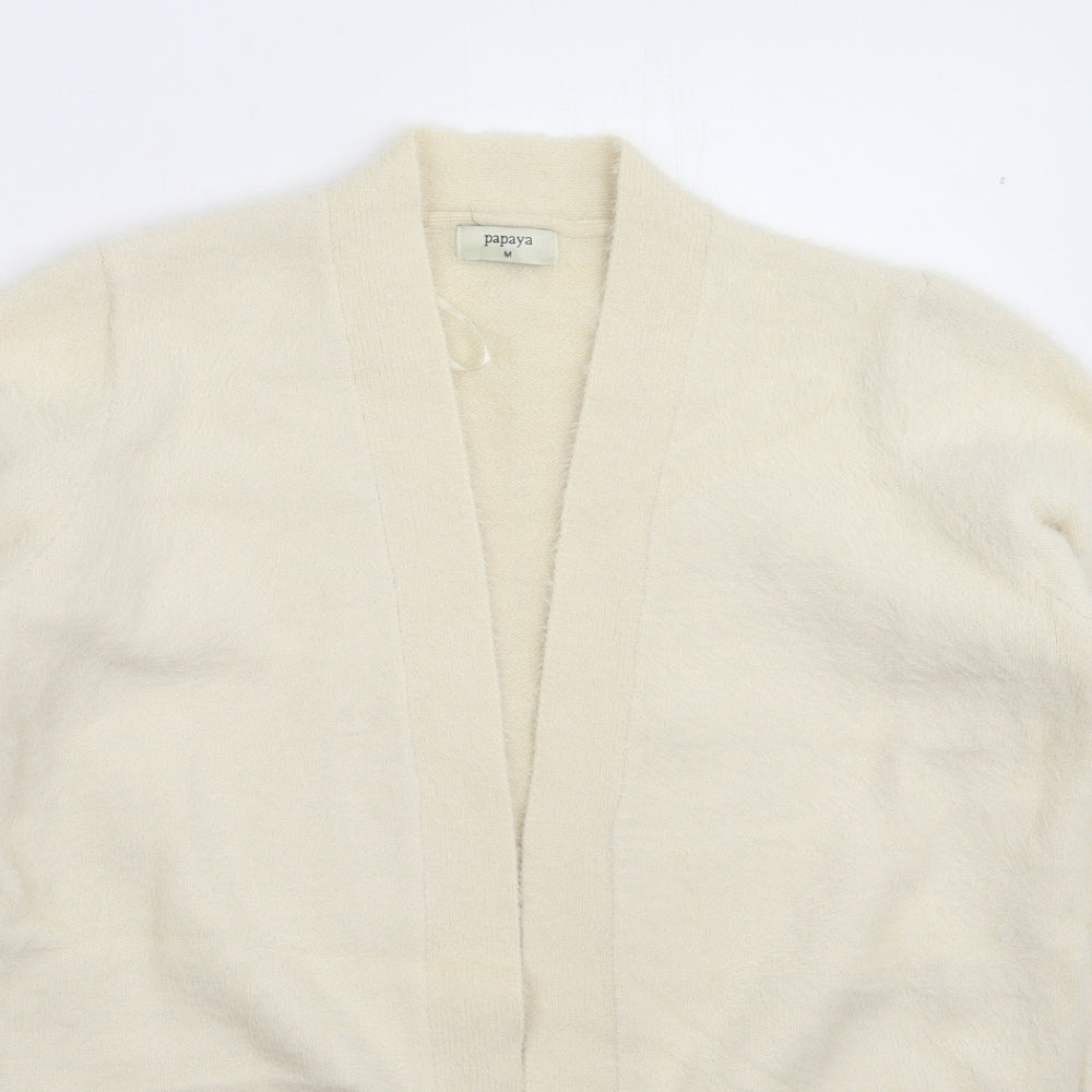 Papaya Womens Beige  Knit Cardigan Jumper Size M