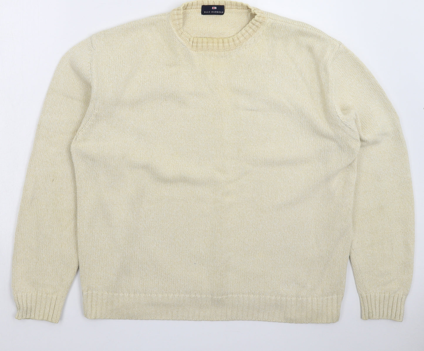 Blue Harbour Mens Beige  Knit Pullover Jumper Size XL