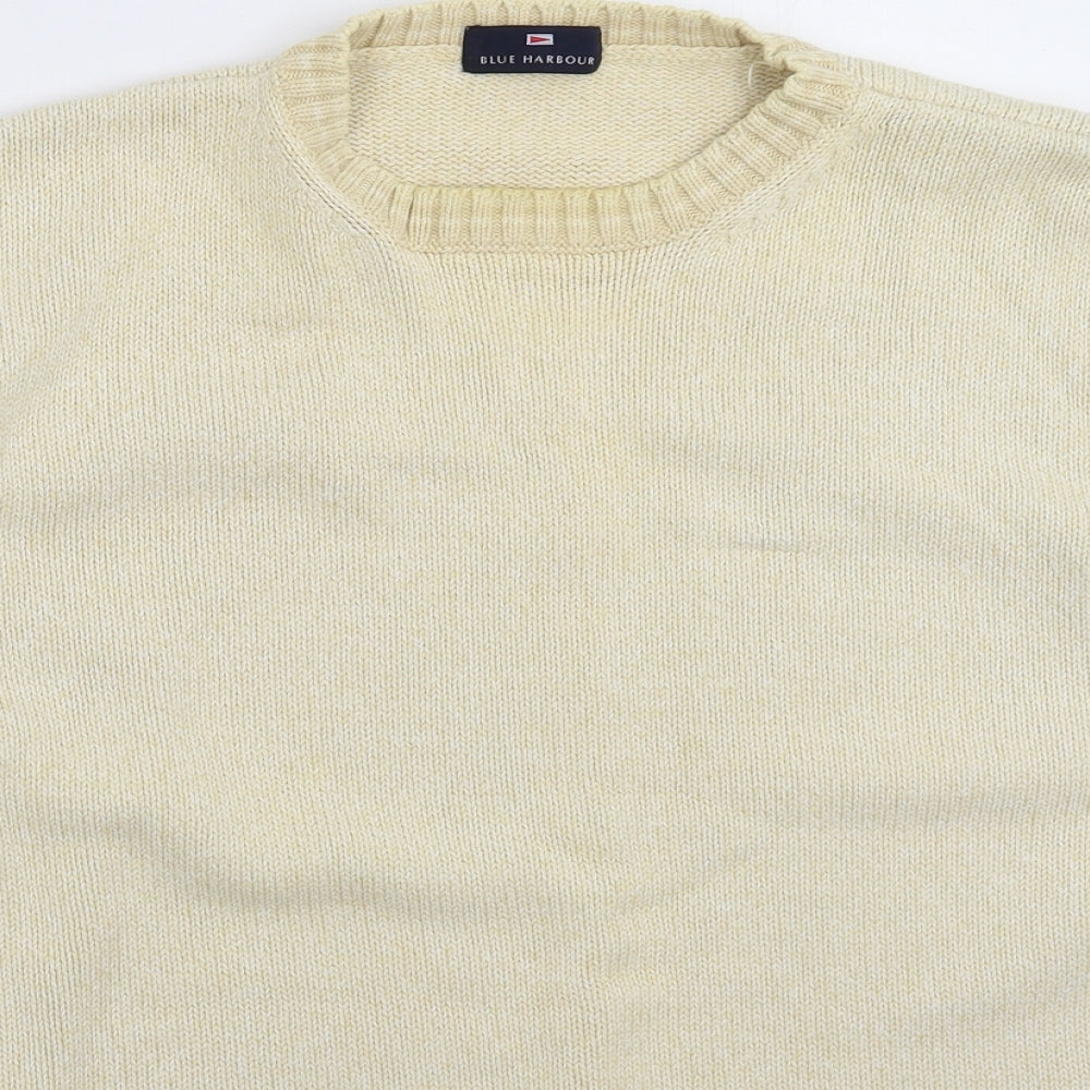 Blue Harbour Mens Beige  Knit Pullover Jumper Size XL