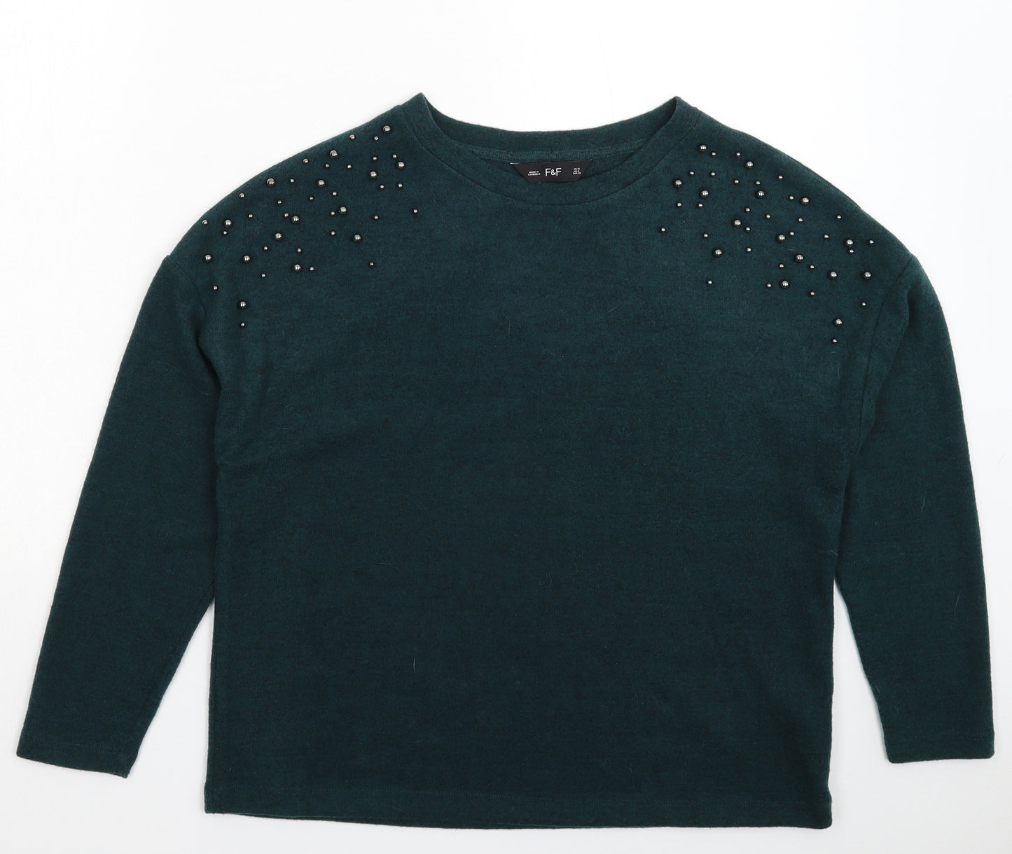F&F Womens Blue  Knit Pullover Jumper Size 12