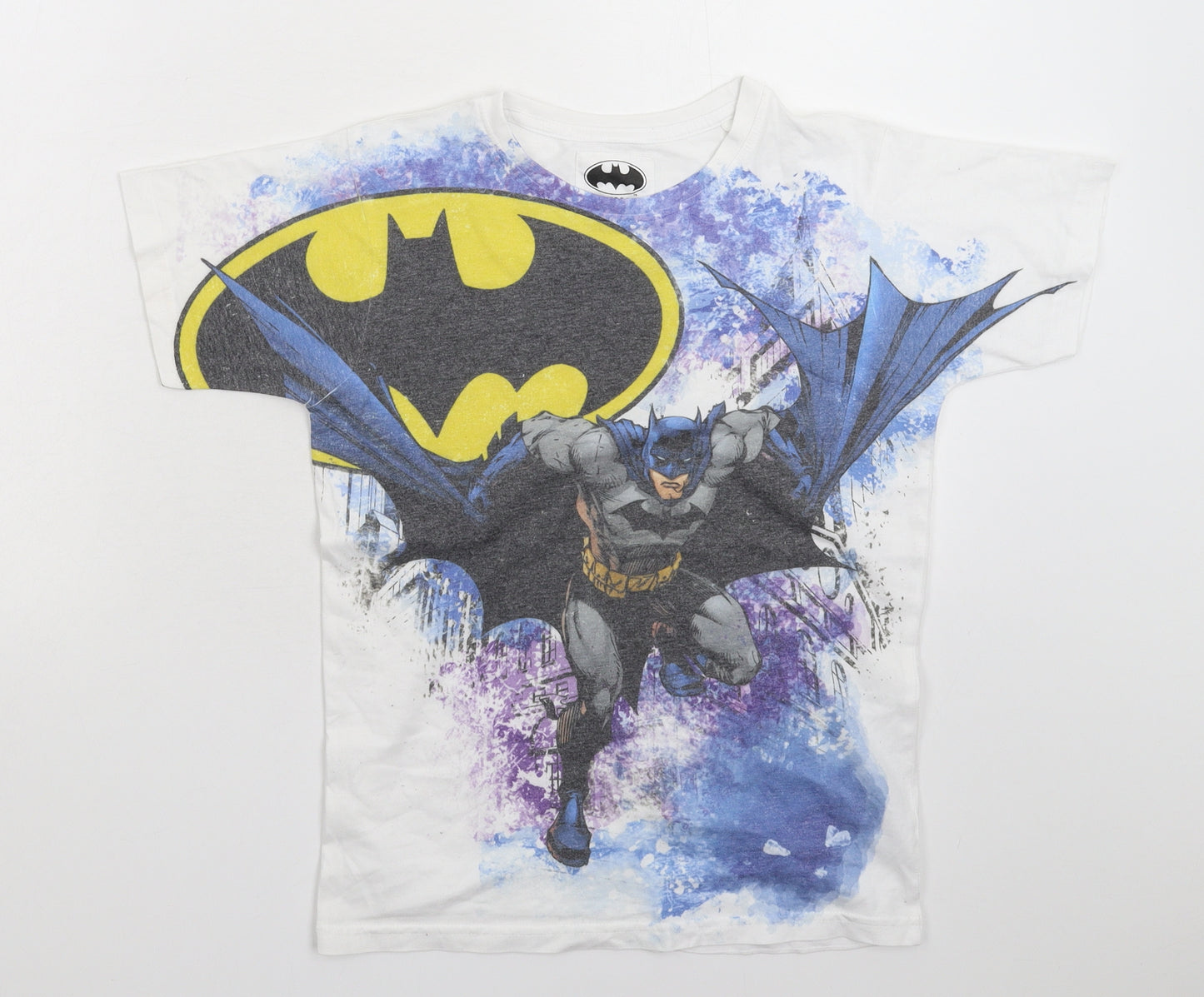 TU Boys White   Basic T-Shirt Size 11 Years  - Batman