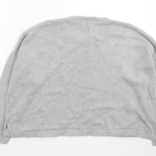 Illustrated People Womens Grey  Knit Pullover Jumper Size M  - Oversized