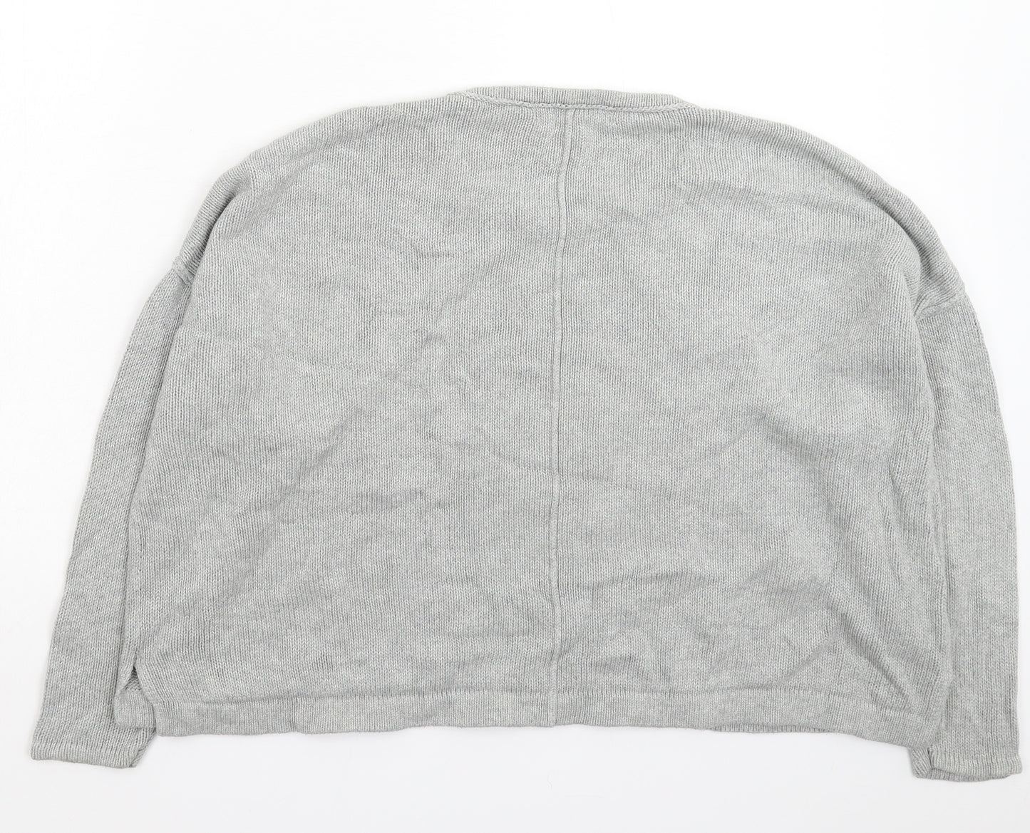 Illustrated People Womens Grey  Knit Pullover Jumper Size M  - Oversized