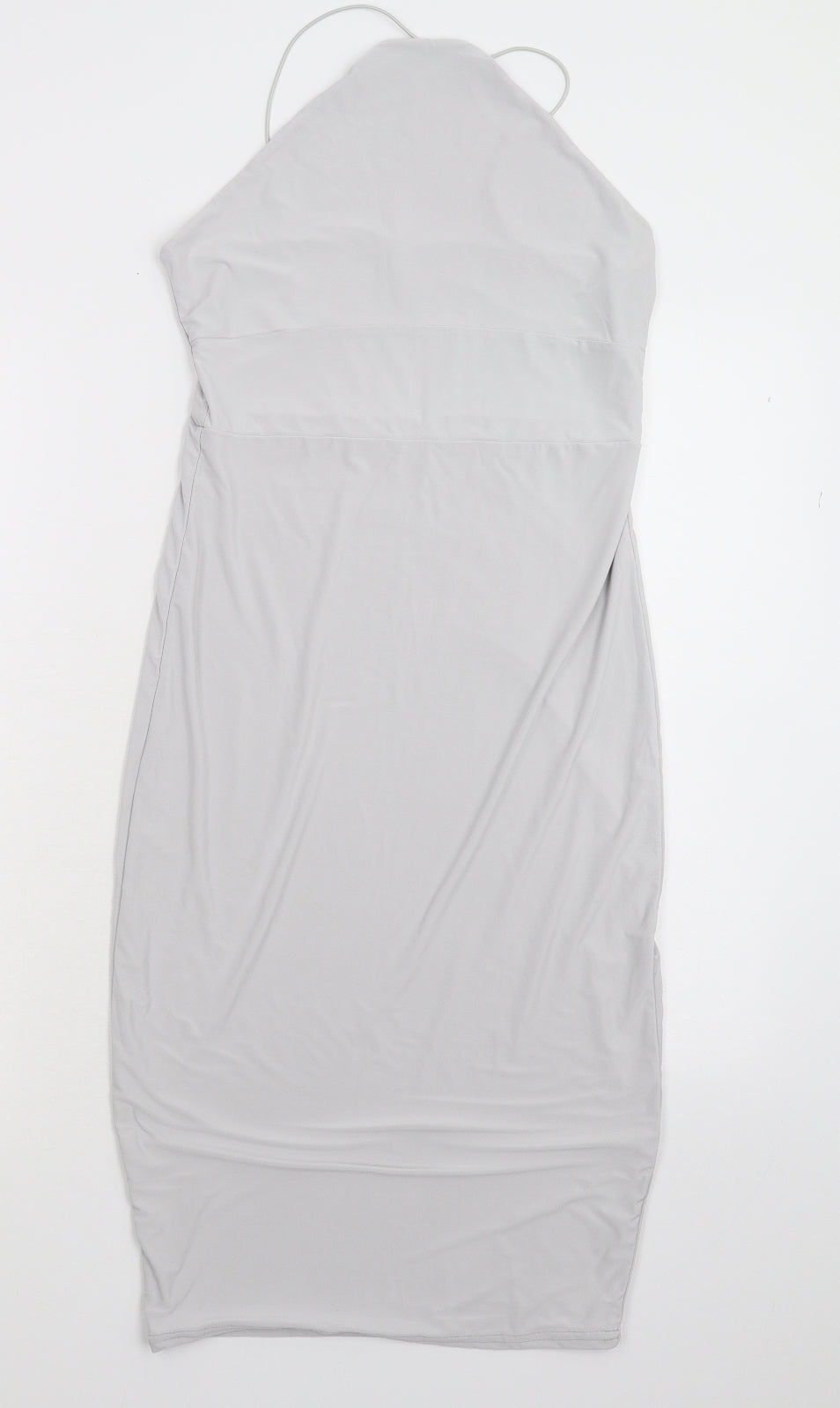 Missguided Womens Grey  Satin Bodycon  Size 12