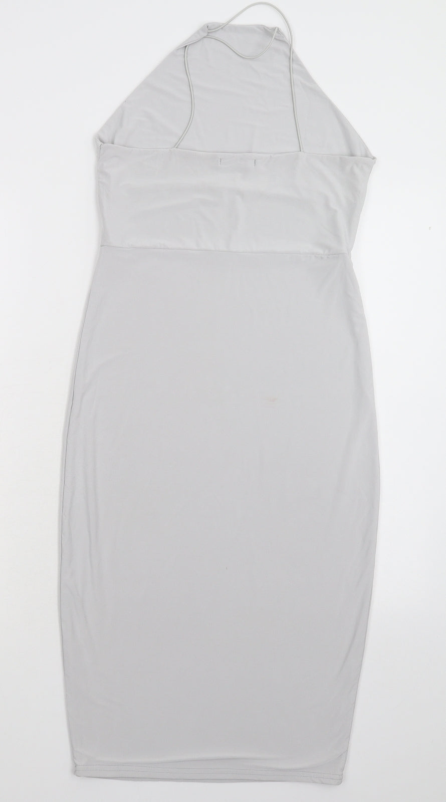 Missguided Womens Grey  Satin Bodycon  Size 12