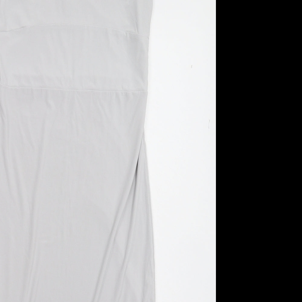 Missguided Womens Grey  Satin Bodycon  Size 12