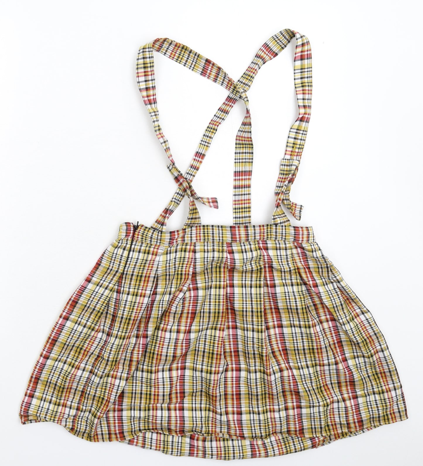 ASOS Womens Multicoloured Check  Pleated Skirt Size 12