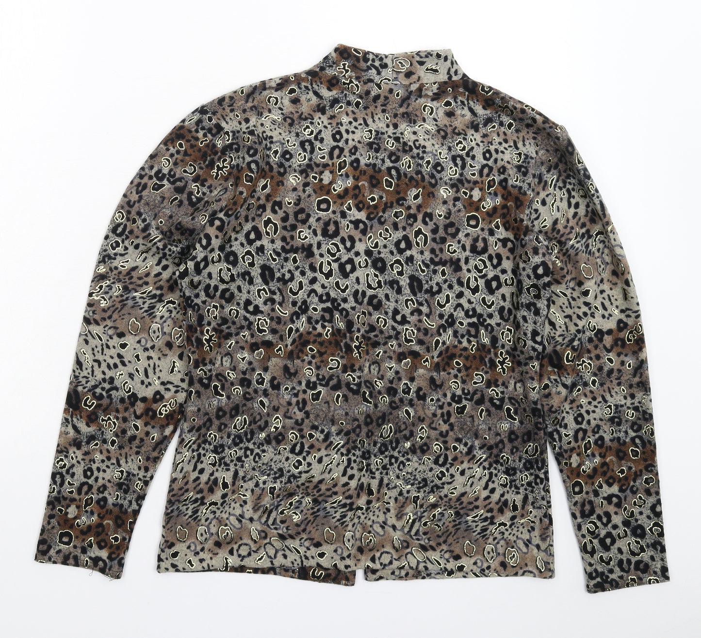 Alexara Womens Multicoloured Animal Print  Cardigan Jumper Size S
