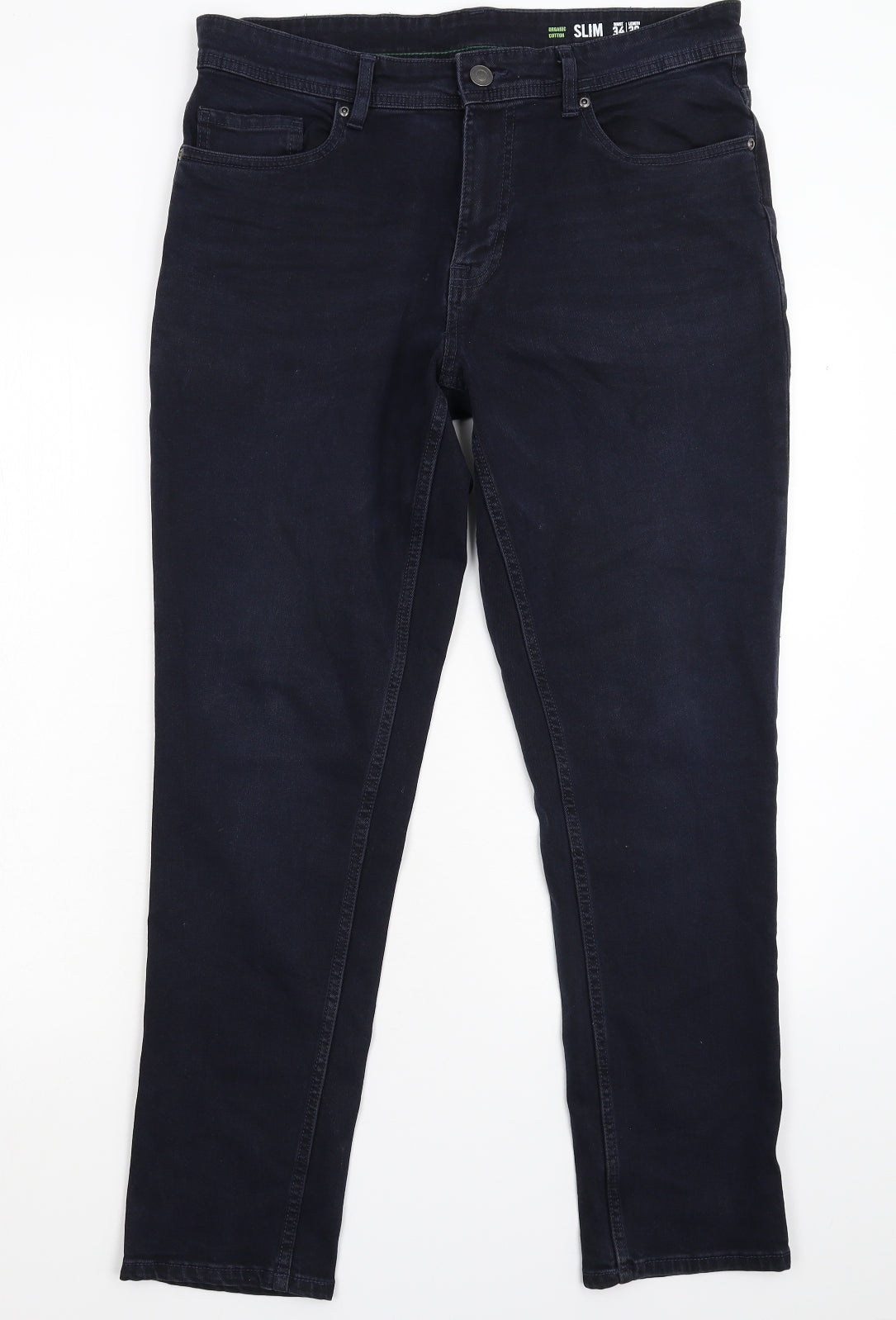F&F Mens Blue  Denim Tapered Jeans Size 34 L30 in