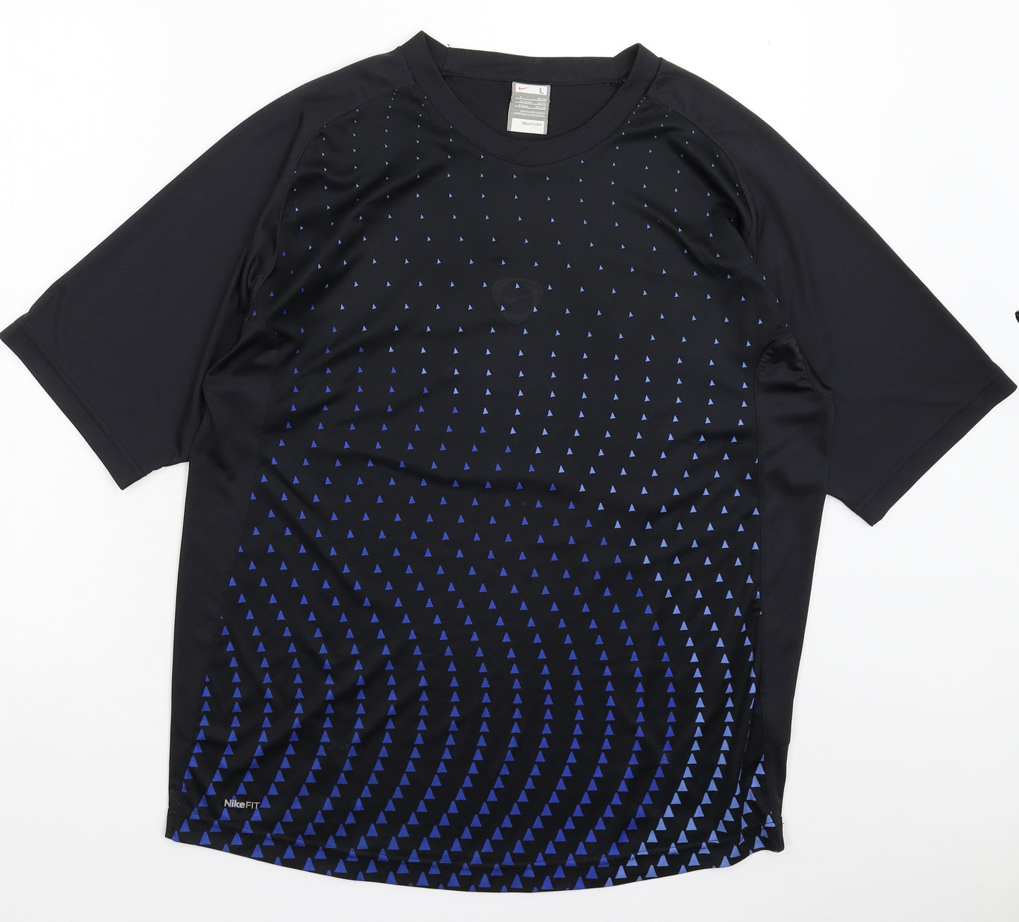 Nike Mens Black Geometric  Jersey T-Shirt Size L