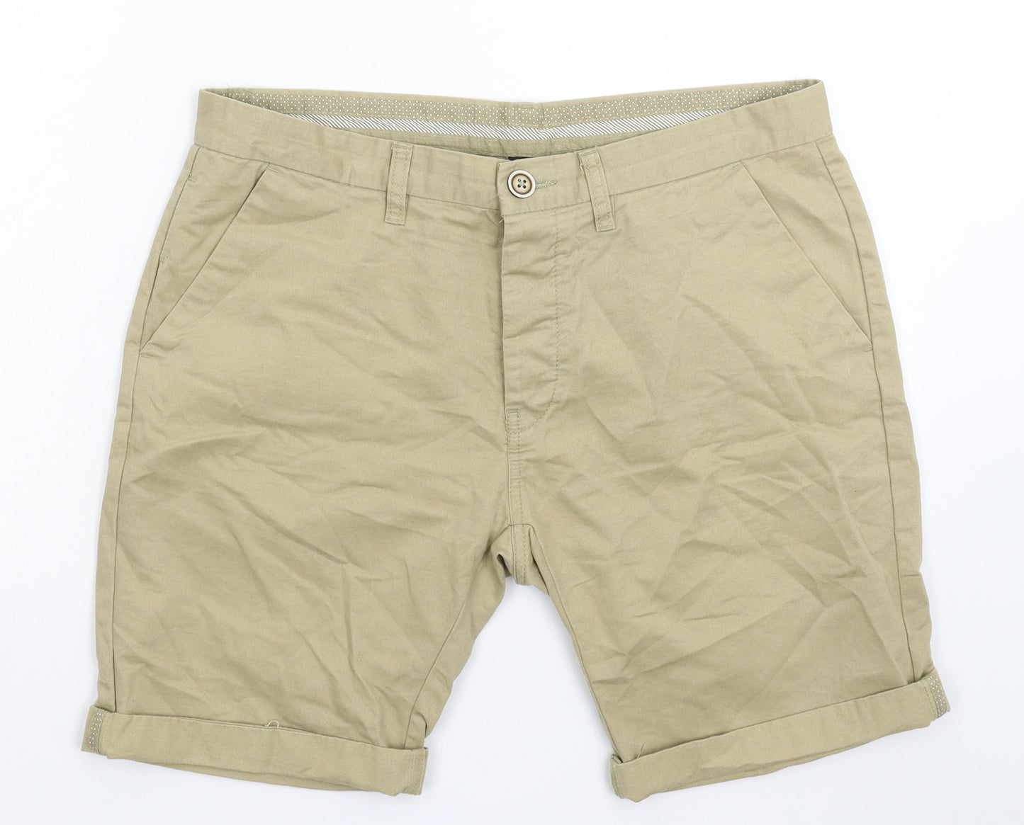 Cedar Wood State Mens Beige   Chino Shorts Size 32