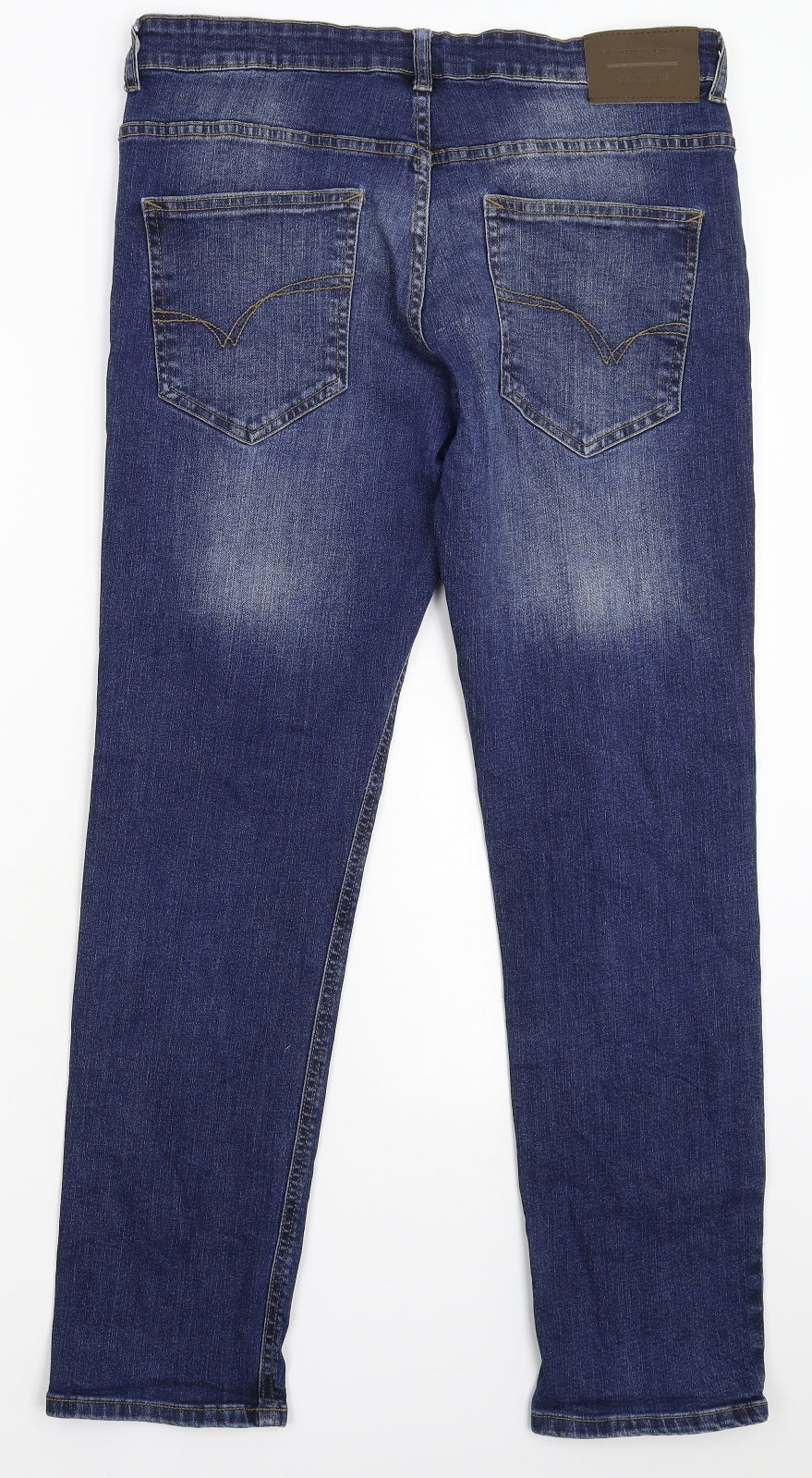 Denim & Co. Mens Blue  Denim Straight Jeans Size 32 L30 in