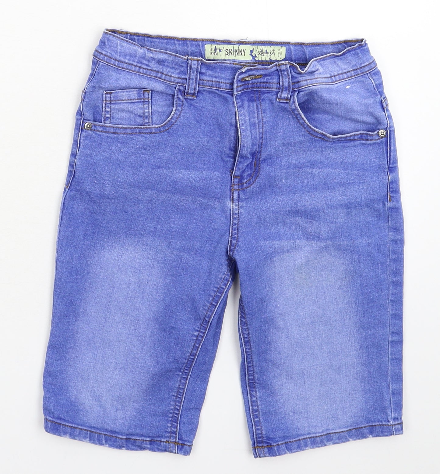 Denim & Co. Boys Blue  Denim Bermuda Shorts Size 11-12 Years
