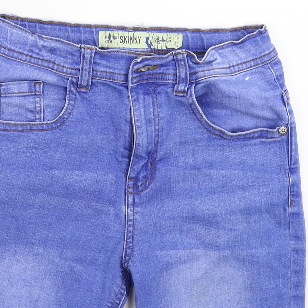 Denim & Co. Boys Blue  Denim Bermuda Shorts Size 11-12 Years