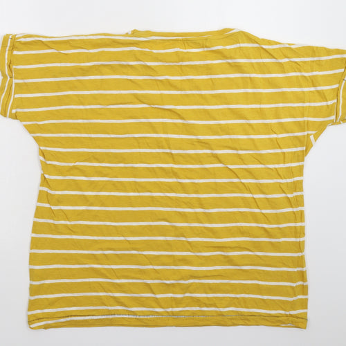 George Womens Yellow Striped  Basic T-Shirt Size 20