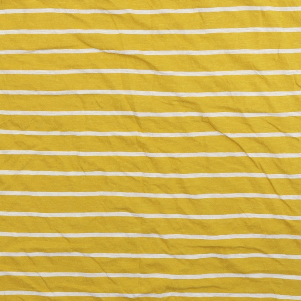 George Womens Yellow Striped  Basic T-Shirt Size 20