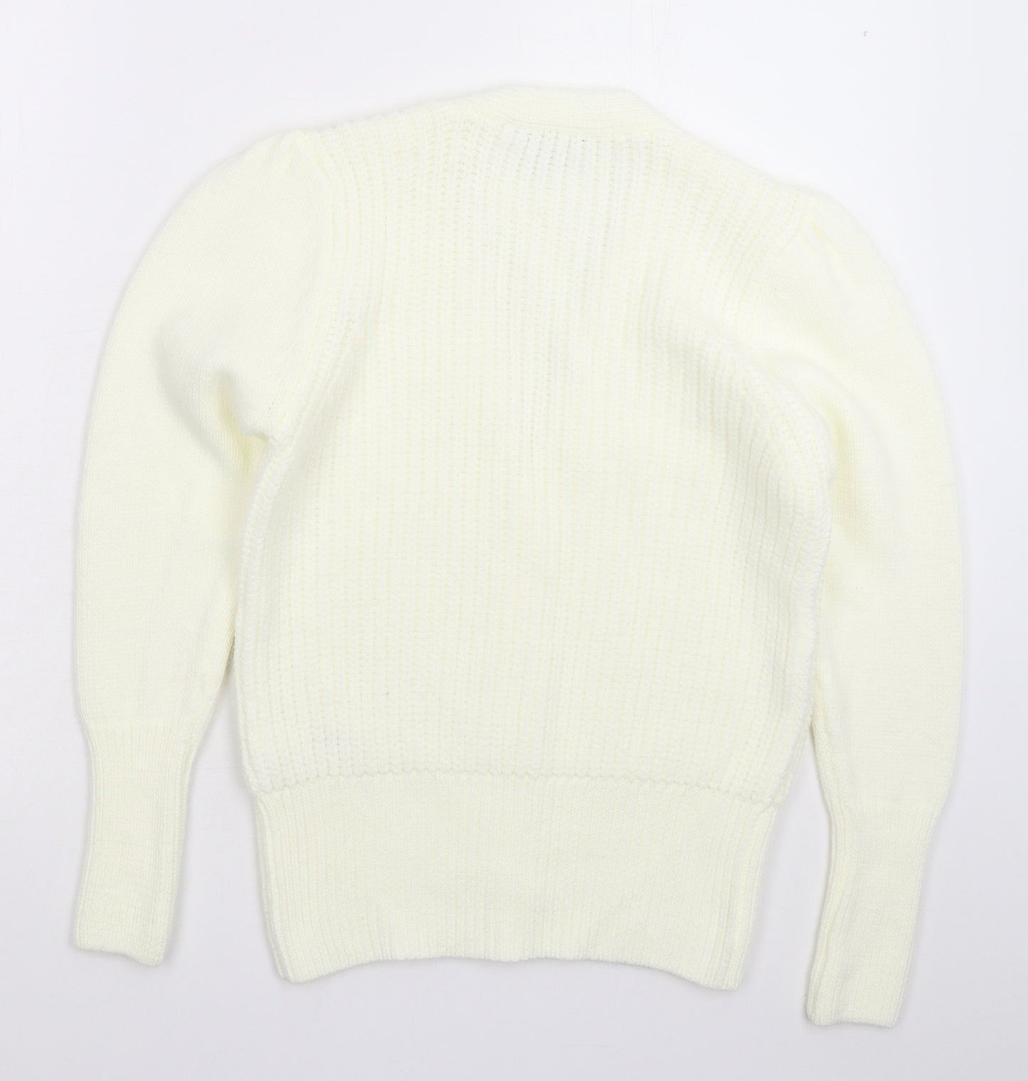 Lipsy Womens White  Knit Cardigan Jumper Size 10