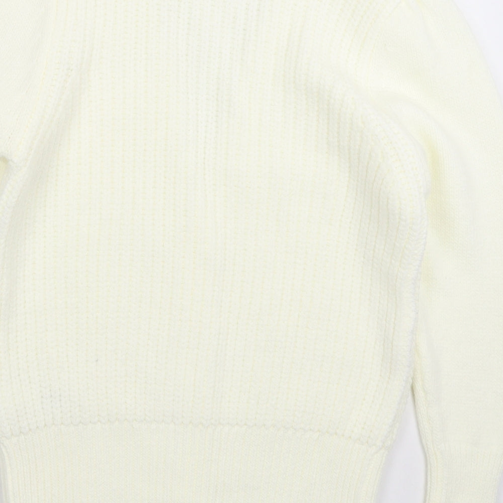 Lipsy Womens White  Knit Cardigan Jumper Size 10