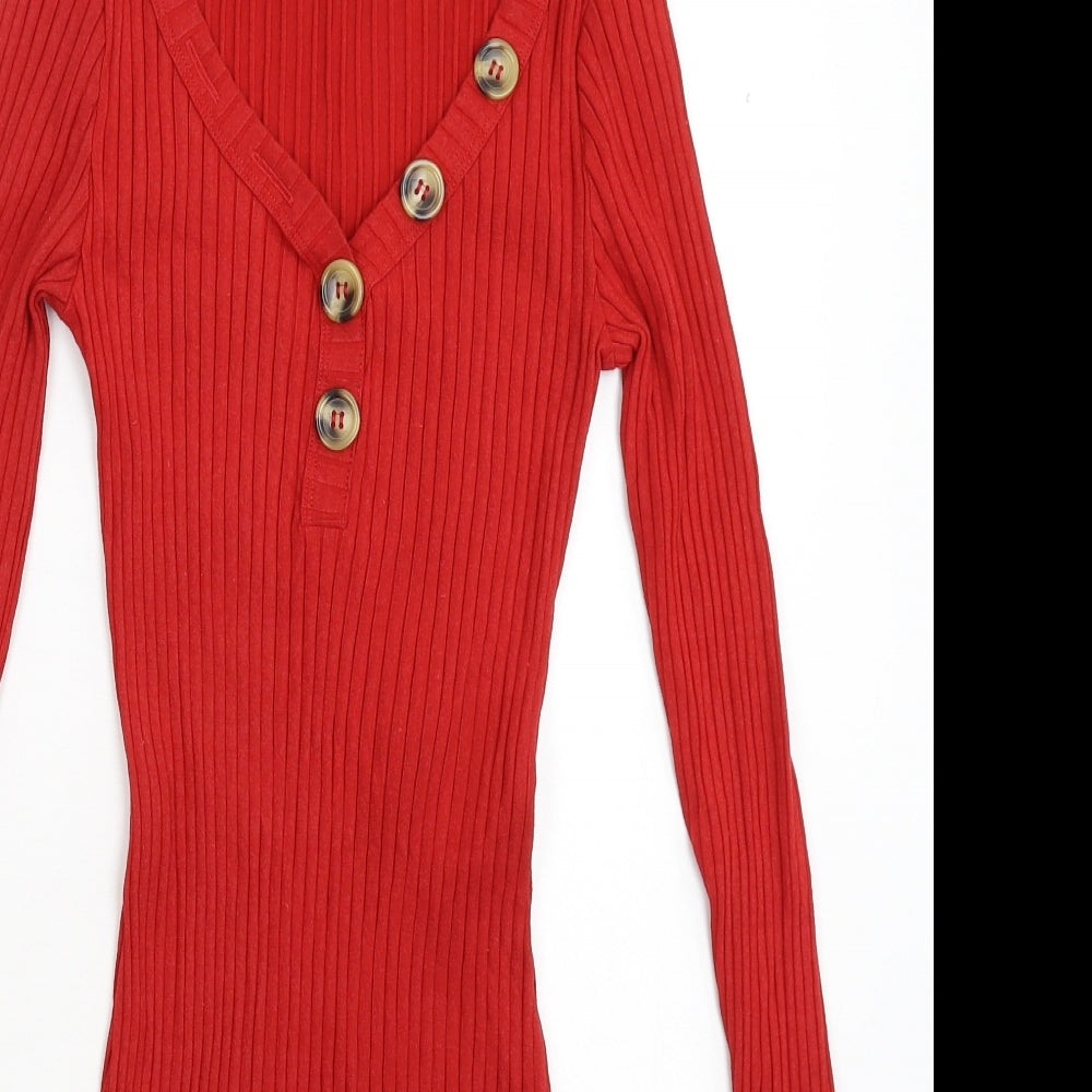 Miss Selfridge Womens Red  Knit Jumper Dress  Size 10