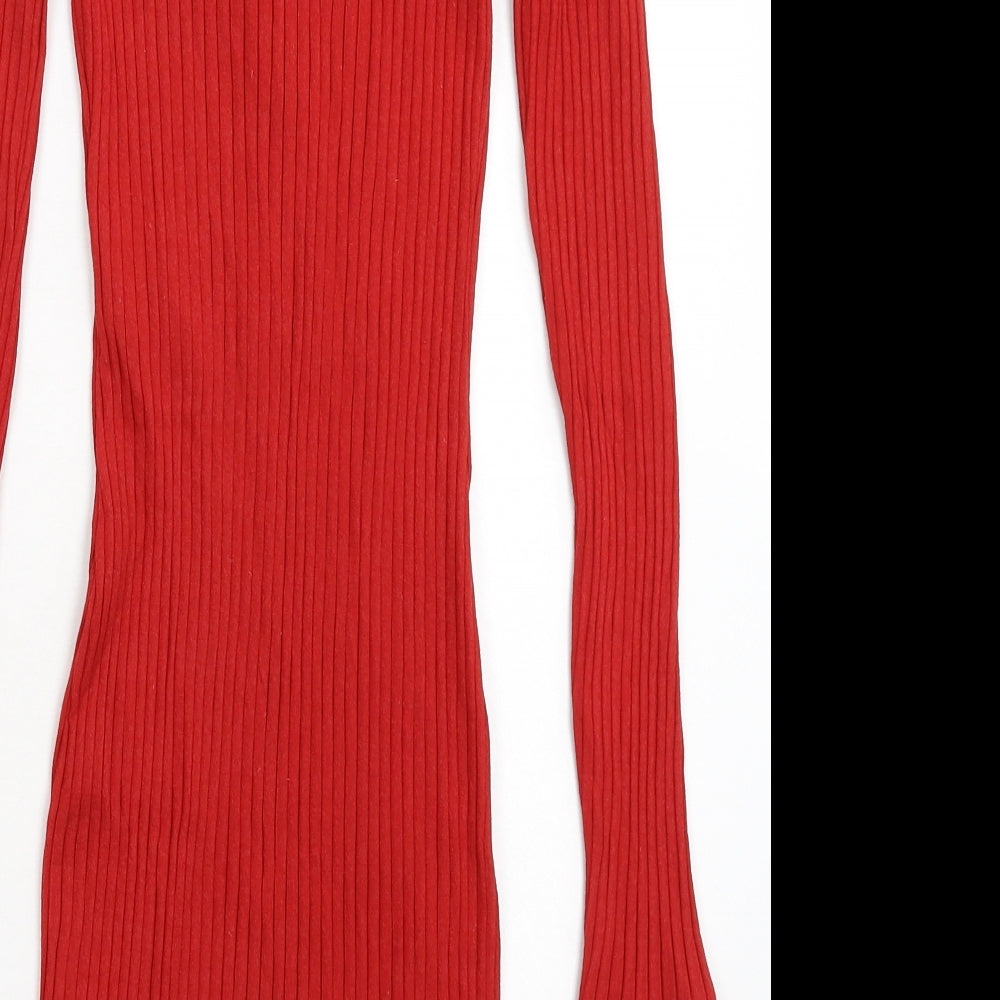 Miss Selfridge Womens Red  Knit Jumper Dress  Size 10
