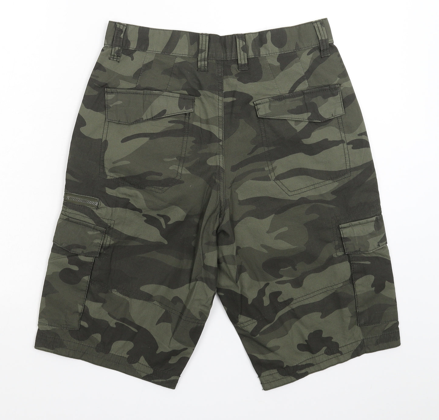 George Mens Green Camouflage  Cargo Shorts Size 30