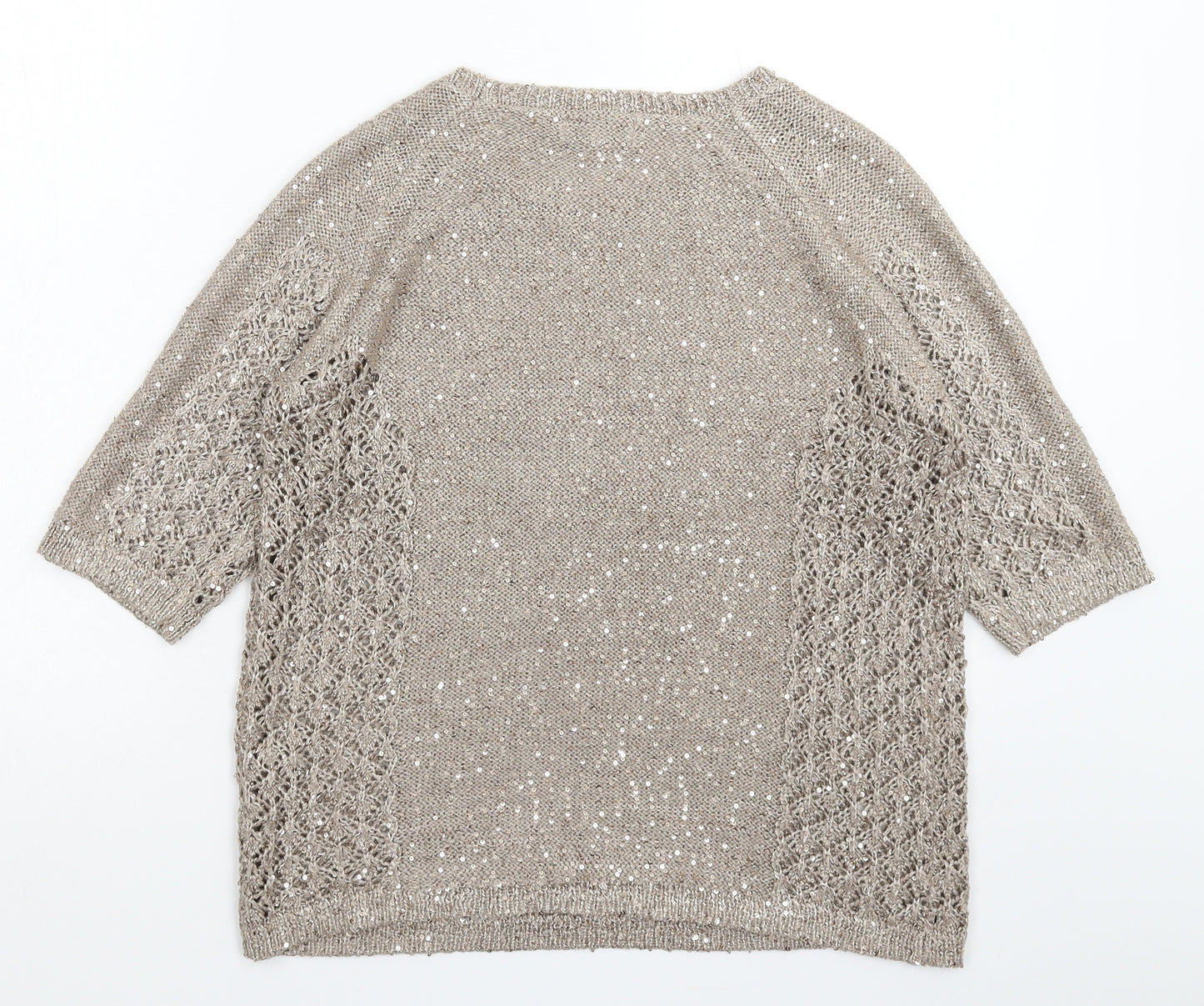 Monsoon Womens Grey  Knit Pullover Jumper Size M