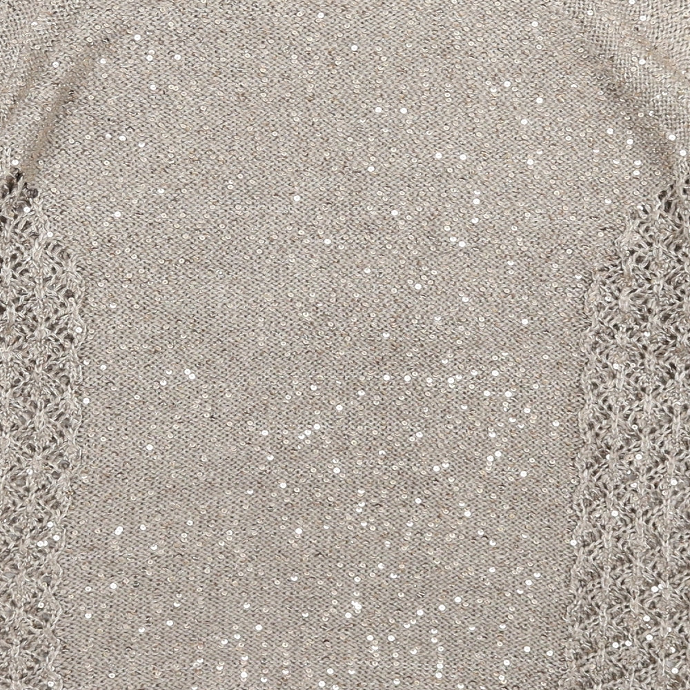 Monsoon Womens Grey  Knit Pullover Jumper Size M