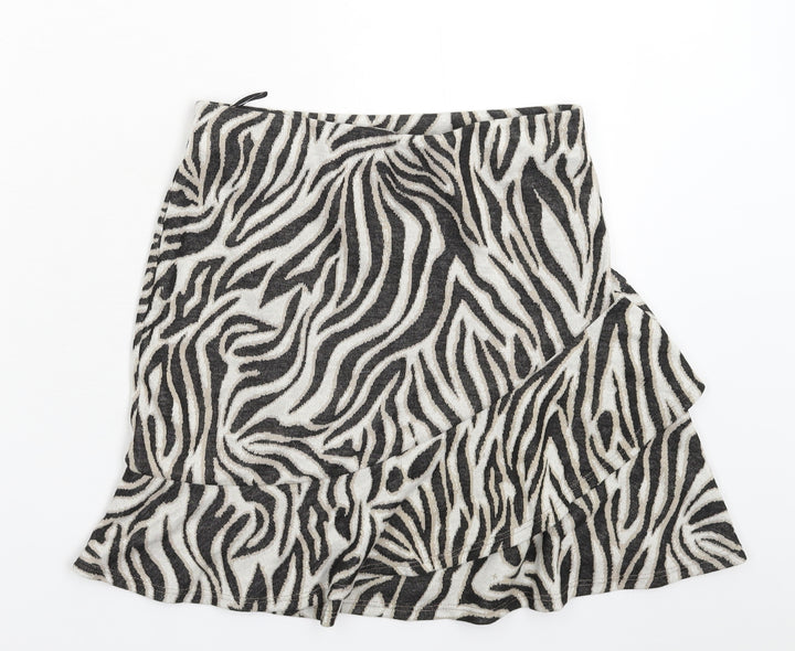 Miss Selfridge Womens Multicoloured Animal Print Mini Skirt Size 8